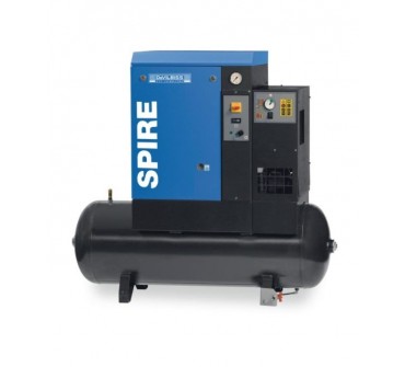 Compresseur rotatif à vis / réservoir horizontal et sécheur - Spire E1510/500