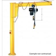 POTENCE 800KG À FUT DROIT 4M & PALAN S/CHARIOT MOTORISÉ - DEMAG DC-PRO