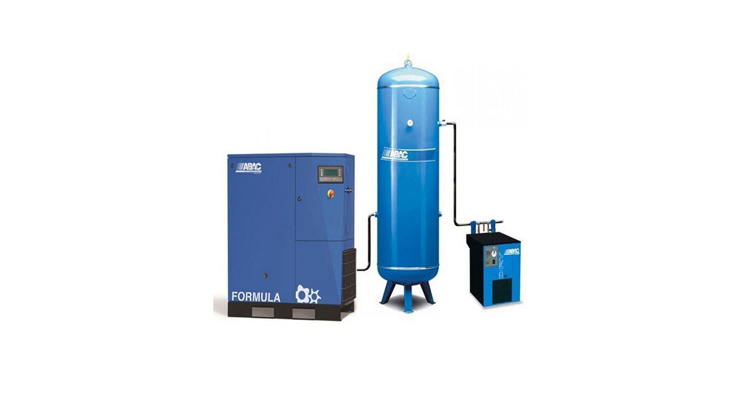 Compresseur à vis ABAC 20CV 15kw 10Bars + sécheur dry 165