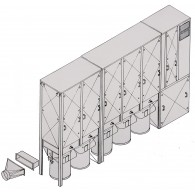 GROUPE FILTRANT A DEPRESSION 4200M3/H 5BACS - SPÄNEX