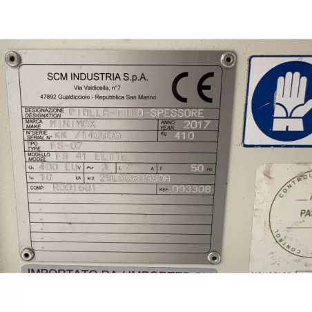 COMBINÉ DÉGAUCHISSEUSE RABOTEUSE - SCM FS41 ELITE