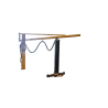 OCCASION RECONDITIONNEE PALONNIER MANIPULATEUR DE PLOT ET POUTRES SUR POTENCE 5M MANUPAC 250 Kg :Gedimo