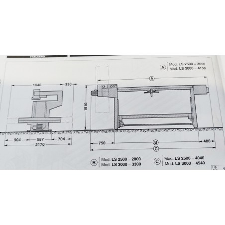 Occasion PONCEUSE LONGUE BANDE 2500 MM SAMCO/SCM LS2500 :Gedimo