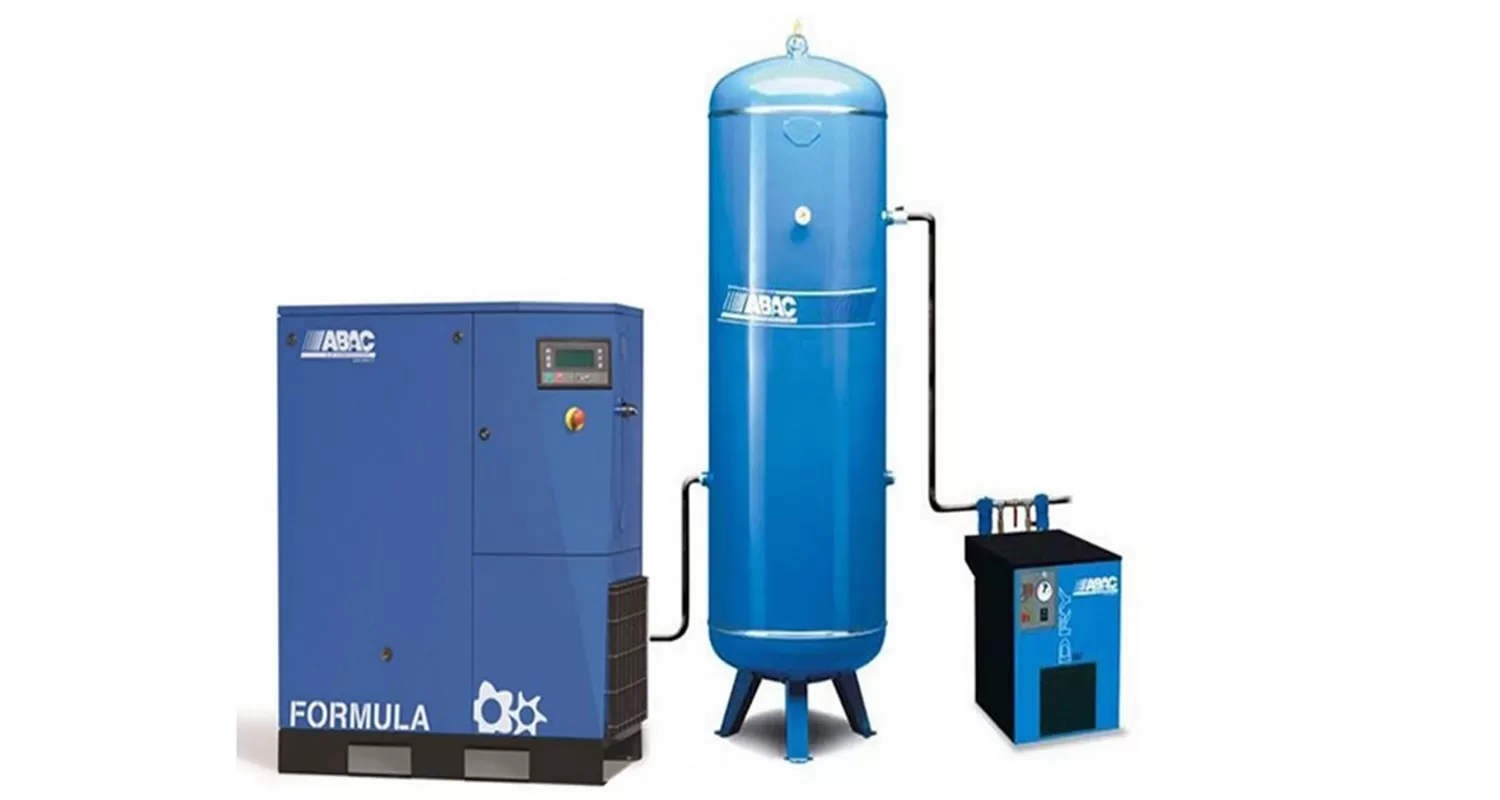 Compresseur à vis ABAC 20CV 15kw 10Bars + sécheur dry 165