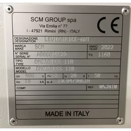 Occasion CALIBREUSE PONCEUSE 2 LARGES BANDES 1100 MM - DMC SD30 RCS 110 :GEDIMO