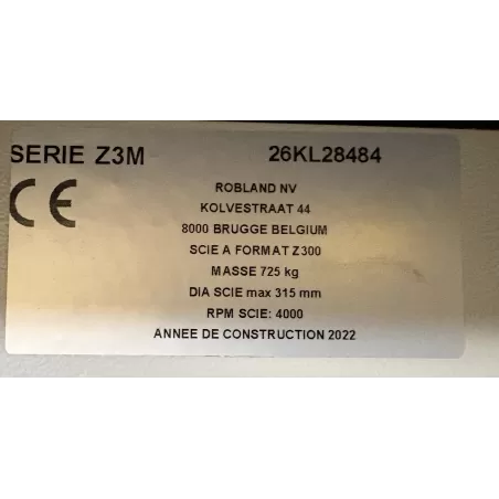 Occasion SCIE A FORMAT 7kW AVEC INCISEUR ROBLAND Z300M :Gedimo