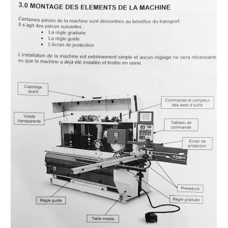 OCCASION TENONNEUSE DE MENUISERIE CHAMBON TDN05 :Gedimo