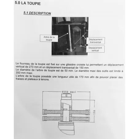 OCCASION TENONNEUSE DE MENUISERIE CHAMBON TDN05 :Gedimo