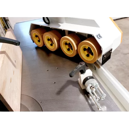 OCCASION TOUPIE TENONNEUSE AVEC ENTRAINEUR 4 GALETS SCM TF110 TL :GEDIMO