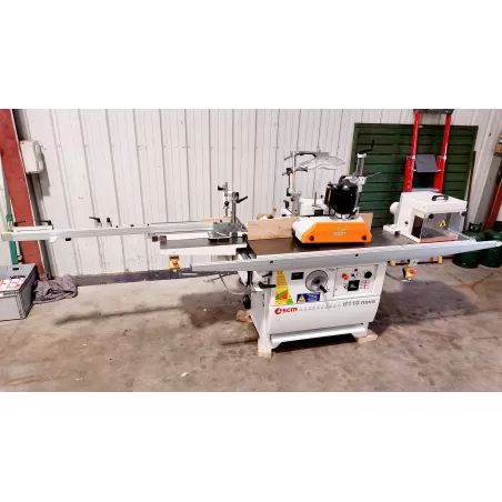 OCCASION TOUPIE TENONNEUSE AVEC ENTRAINEUR 4 GALETS SCM TF110 TL :GEDIMO