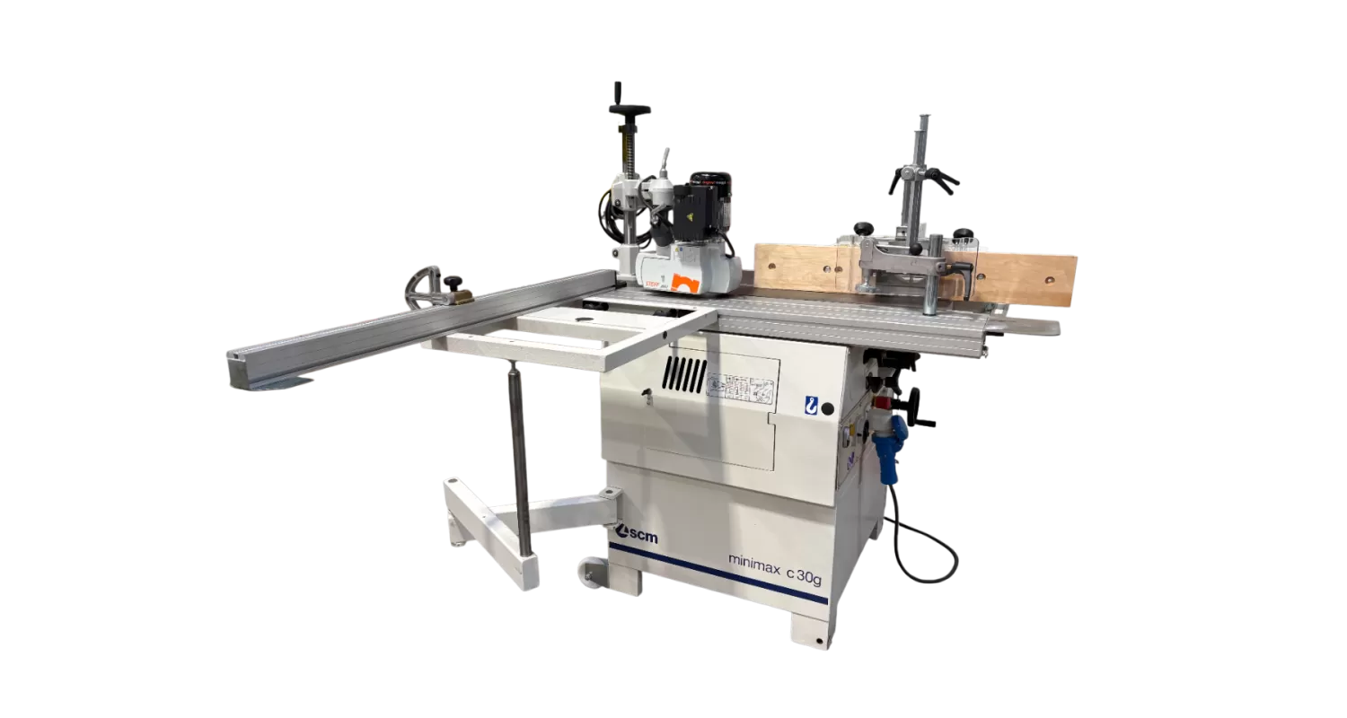 OCCASION COMBINÉE 4 OPERATIONS MONOPHASÉ AVEC ENTRAINEUR SCM MINIMAX C30G :GEDIMO