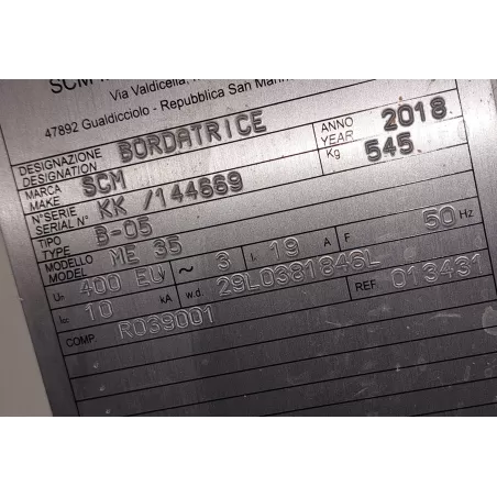 Occasion plaqueuse de chant :GEDIMO