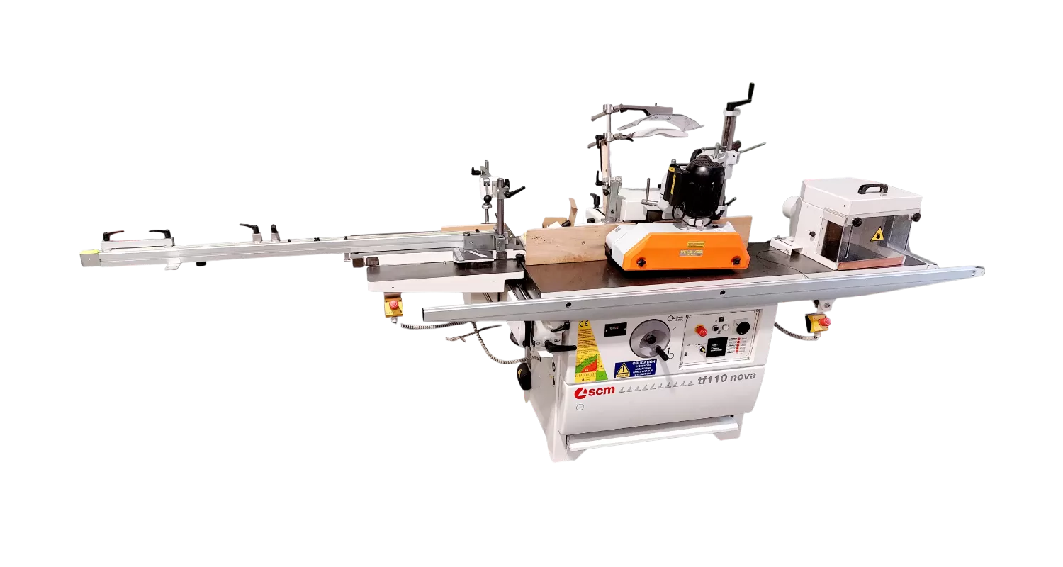 OCCASION TOUPIE TENONNEUSE AVEC ENTRAINEUR 4 GALETS SCM TF110 TL :GEDIMO