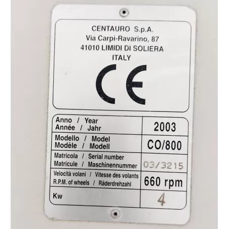 OCCASION SCIE À RUBAN CENTAURO CO 800 :Gedimo