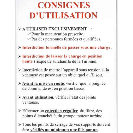 Occasion PALONNIERS FIXES A VENTOUSES MANUPAC 250 KG AVEC POTENCE NEUVE AU CHOIX 3-4-5 M :Gedimo