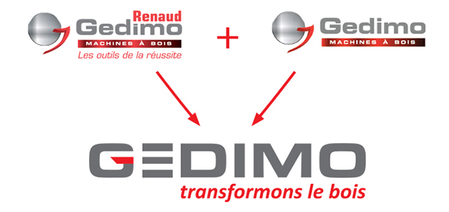 Nouveau logo fusion de Gedimo et Renaud Machines à bois